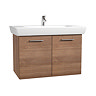 Vitra - S20 Model Vanity Unit & 1TH Basin - 85cm - Dark Cherry Large Image