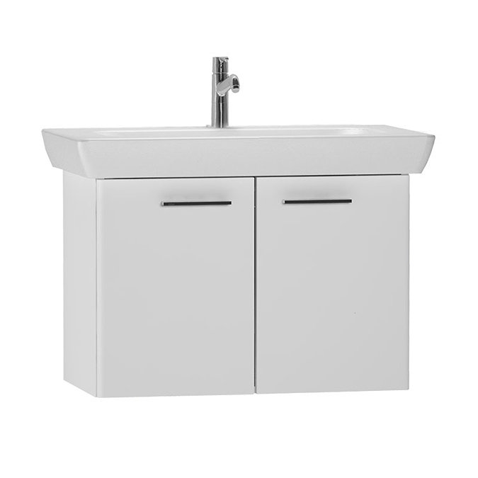 Vitra - S20 Model Vanity Unit & 1TH Basin - 85cm - High Gloss White Large Image