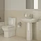 Vitra - S20 Model Washbasin & Pedestal - 1 Tap Hole - 5 x Size Options  Profile Large Image