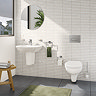 VitrA S20 Wall Mounted Basin and Half Pedestal - 1 Tap Hole