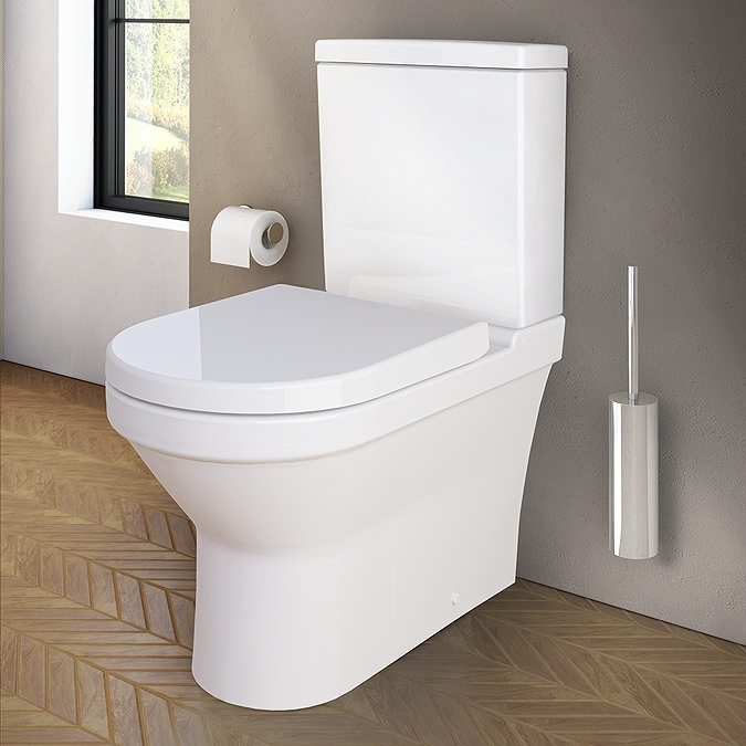 VitrA S50 4-Piece Bathroom Suite (BTW Close Coupled Toilet + 550mm Full Pedestal Basin)