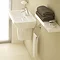 VitrA - S50 45cm Square Cloakroom Basin and Half Pedestal - 1 Tap Hole Profile Large Image