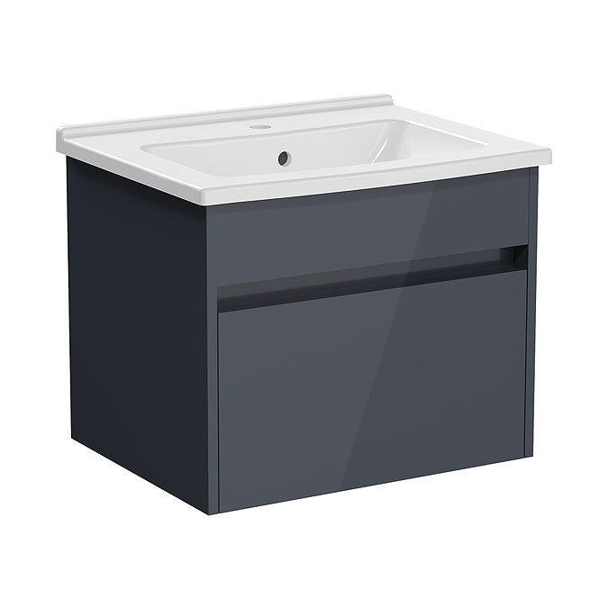 VitrA S50 Anthracite 600mm Wall Hung 1-Drawer Vanity Unit