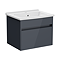 VitrA S50 Anthracite 600mm Wall Hung 1-Drawer Vanity Unit