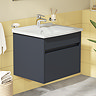 VitrA S50 Anthracite 600mm Wall Hung 1-Drawer Vanity Unit