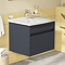 VitrA S50 Anthracite 600mm Wall Hung 1-Drawer Vanity Unit