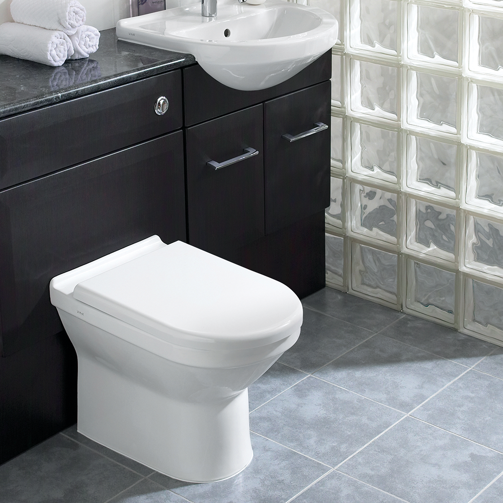 VitrA S50 Back to Wall Toilet Pan + Soft Close Seat at Victorian
