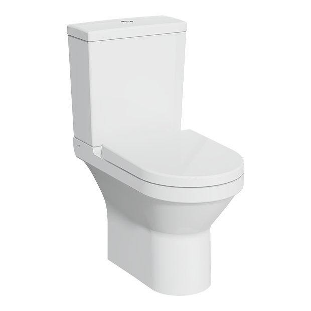 VitrA S50 Close Coupled Open Back Toilet + Soft Close Seat at Victorian Plumbing UK