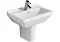 Vitra - S50 Compact Basin and Half Pedestal - 1 Tap Hole - 2 Size Options Large Image