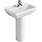 Vitra - S50 Compact Basin and Pedestal - 1 Tap Hole - 2 Size Options Large Image