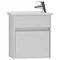 Vitra - S50 Compact Single Door Vanity Unit and Basin - Gloss White - 2 Size Options Large Image