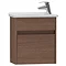 Vitra - S50 Compact Single Door Vanity Unit and Basin - Oak - 2 Size Options Large Image