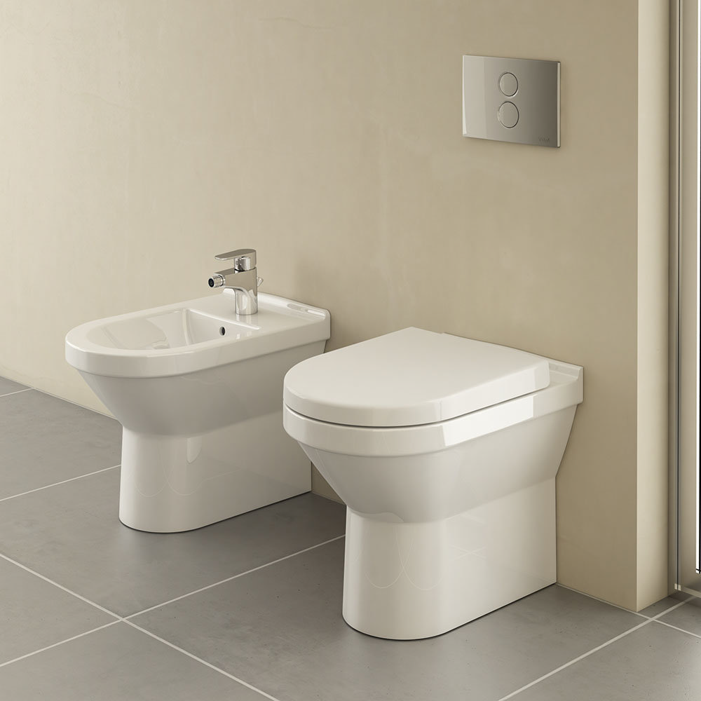 VitrA S50 Model Back to Wall Toilet Pan with 2 x Seat Options at Victorian Plumbing UK