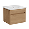 VitrA S50 Oak 600mm Wall Hung 1-Drawer Vanity Unit