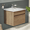 VitrA S50 Oak 600mm Wall Hung 1-Drawer Vanity Unit