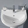 VitrA S50 Round 55cm Washbasin & Pedestal - 1 Tap Hole