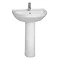 VitrA S50 Round 55cm Washbasin & Pedestal - 1 Tap Hole