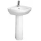 VitrA - S50 Round Corner Basin and Pedestal - 1 Tap Hole  Profile Large Image