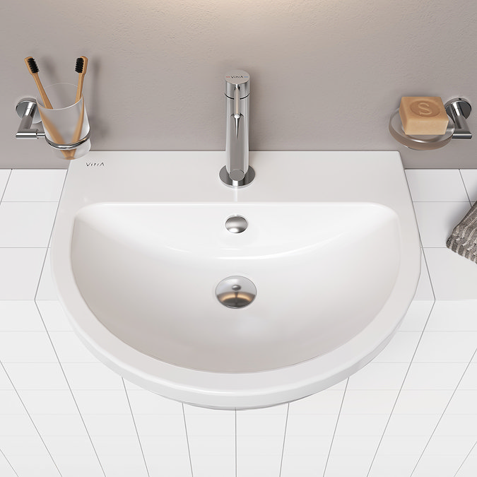 VitrA S50 Round Semi-Recessed Basin 1TH Code: 8337B003-2276