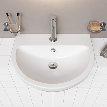VitrA S50 Round Semi-Recessed Basin 1TH Code: 8337B003-2276