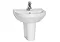 Vitra - S50 Round Washbasin & Half Pedestal - 1 Tap Hole - 4 Size Options Large Image