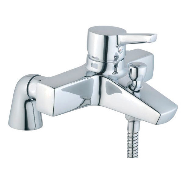 Vitra - Slope Bath Shower Mixer with Kit - Chrome - 40470 Large Image