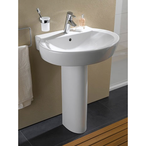 Vitra - Sunrise Basin and Pedestal - 1 Tap Hole - 3 Size Options Profile Large Image