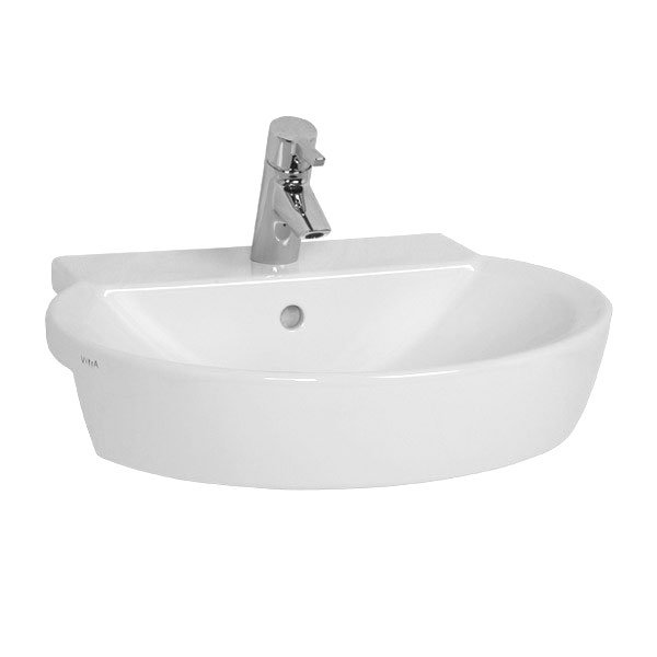 Vitra - Sunrise Semi-Recessed Basin - 1 Tap Hole Large Image