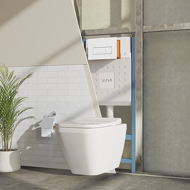 VitrA VFix Core 1120mm Frame for Wall Hung Toilets with Dual Flush Cistern