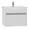 Vitra - Vanity Unit with Drawer and Basin - Gloss White - 4 Size Options Large Image