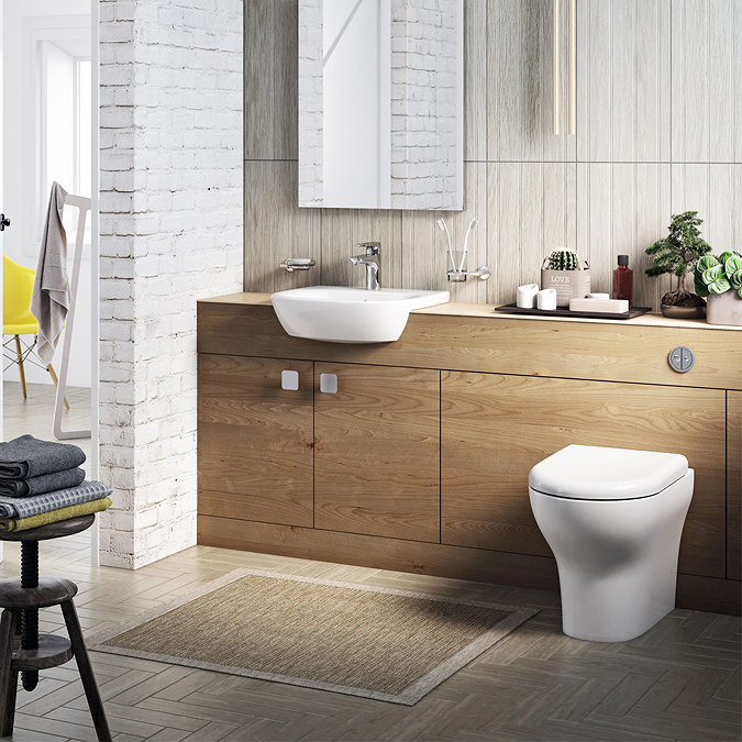 VitrA - Zentrum Back to Wall Toilet Pan - 2 x Seat Options  In Bathroom Large Image