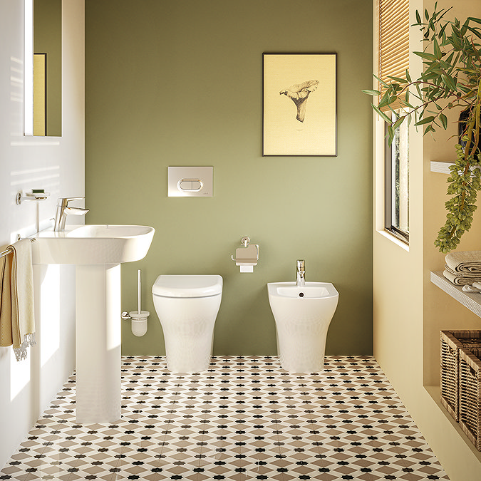 VitrA Zentrum Basin and Pedestal - 1 Tap Hole