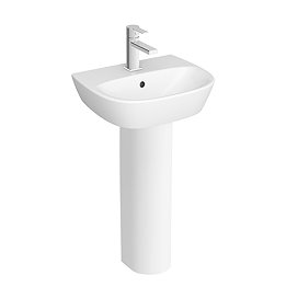 VitrA - Zentrum Basin and Pedestal - 1 Tap Hole - 4 x Size Options