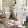VitrA - Zentrum Close Coupled Toilet - Closed Back - 2 x Seat Options  In Bathroom Large Image