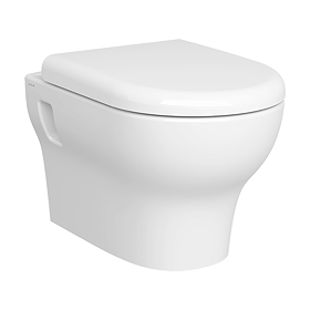 VitrA Zentrum Smooth Flush Rimless Wall Hung Toilet + Seat (Open Fixation)