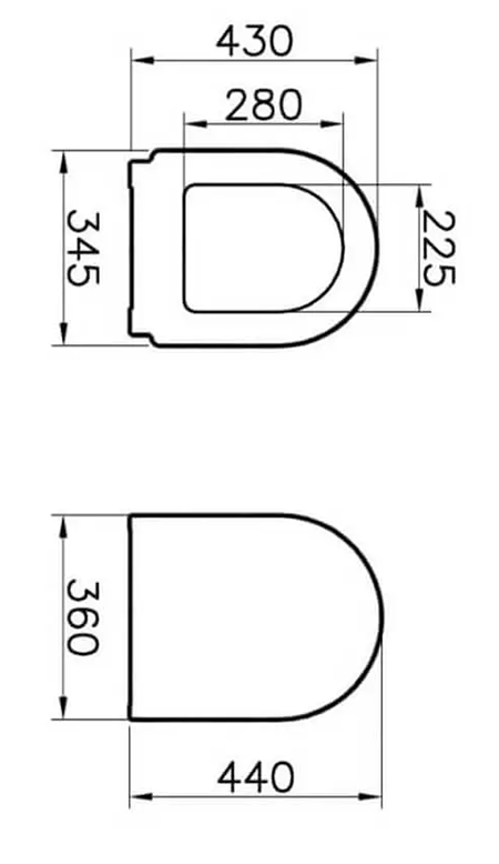 VitrA Zentrum White Standard Toilet Seat