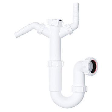 Viva 40mm Easi-Flo Sink Trap with Twin 135° Nozzles  Profile Large Image