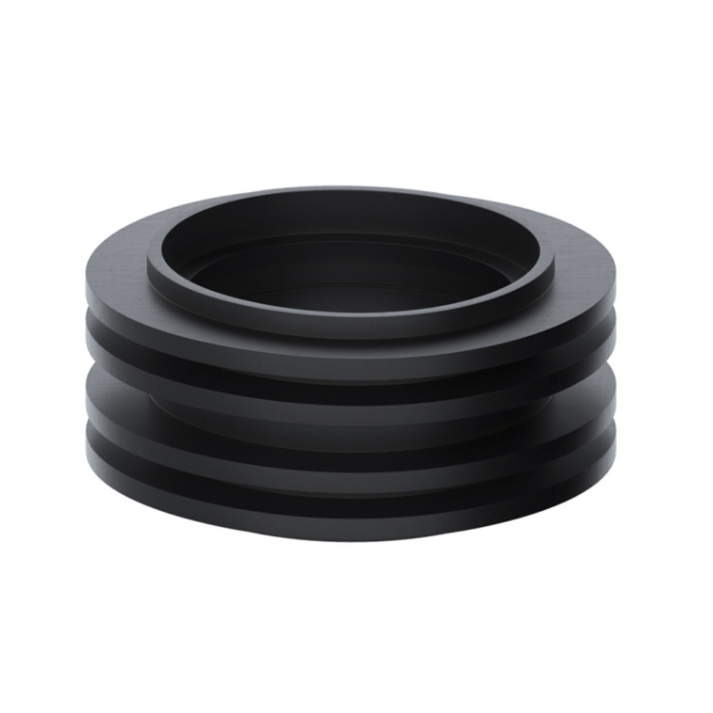 Viva Internal Flush Cone Black Rubber