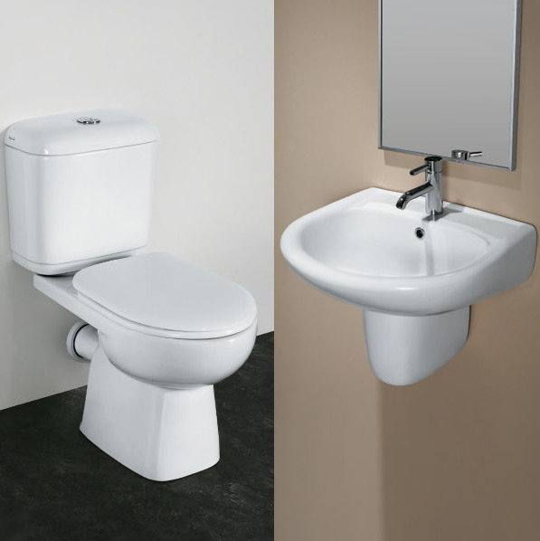 Vortex Ceramic 5 Piece 1TH Cloakroom Suite Large Image