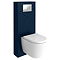 Voyage 600mm Vanity Unit & Toilet Set – Indigo Blue, Wall Hung, Chrome Flush & Handles
