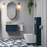 Voyage 600mm Vanity Unit & Toilet Set – Indigo Blue, Wall Hung, Chrome Flush & Handles