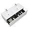 Voyage Wall Hung Double Basin Vanity - 1200mm Arctic White with Chrome Handles