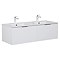 Voyage Wall Hung Double Basin Vanity - 1200mm Arctic White with Chrome Handles