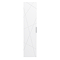Voyage Wall Hung Tall Storage Unit - Arctic White with Chrome Handle