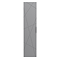 Voyage Wall Hung Tall Storage Unit - Cool Grey with Chrome Handle