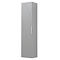 Voyage Wall Hung Tall Storage Unit - Cool Grey with Chrome Handle