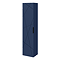 Voyage Wall Hung Tall Storage Unit - Indigo Blue with Matt Black Handle