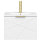Voyage Wall Hung Vanity - 500mm Arctic White with Brushed Brass Handle