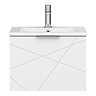 Voyage Wall Hung Vanity - 500mm Arctic White with Chrome Handle