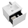 Voyage Wall Hung Vanity - 500mm Arctic White with Chrome Handle
